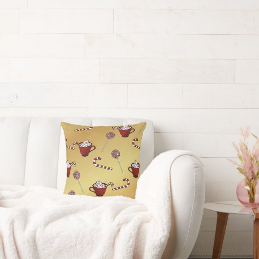 金にホットチョコレートとキャンディフェイクケーン クッション (ソファ)