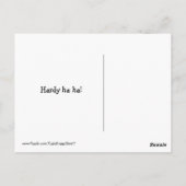 金のおもしろいレトリバー爬虫類機能不全のジョーク ポストカード (裏面)