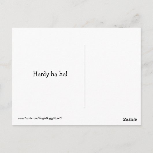 金のおもしろいレトリバー爬虫類機能不全のジョーク ポストカード (裏面)