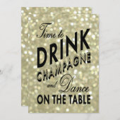 金のお正月 シャンパンを飲む時間 招待状 (正面/裏面)