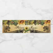 金のひまわり結婚のウォーターボトルラベル ペットボトルラベル (シングルラベル)