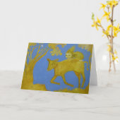 金のふくらはぎグリーティングカードに乗る カード (黄色い花)