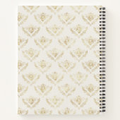 金のまわりにと王冠のモノグラム ノートブック (裏面)