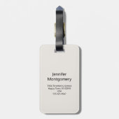 金のまわりにと王冠のモノグラム ラゲッジタグ (裏面縦)