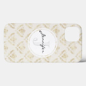 金のまわりにと王冠のモノグラム Case-Mate iPhoneケース (裏面 (横))