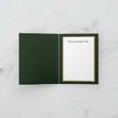 金のエレガントクリスマスにメッセージろうそく シーズンカード (内部)