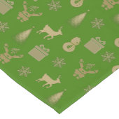 金のエレガントクリスマスパターン短いテーブルラン ショートテーブルランナー (コーナー)