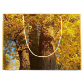 金のカエデの輝葉き- ラージペーパーバッグ (正面)