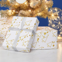 金のクリスマスツリー幾何学模様