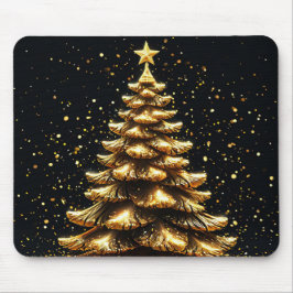 金のクリスマスツリー マウスパッド