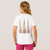 金のクリスマスツリーTシャツ Tシャツ (裏面フル)