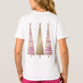 金のクリスマスツリーTシャツ Tシャツ (裏面)