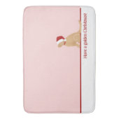 金のクリスマスバスマットを持っている バスマット (正面縦)