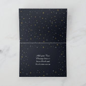 金のクリスマス・ビレッジの鹿　冬の夜 シーズンカード (内部)