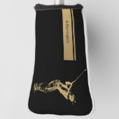 金のゴルファー ゴルフヘッドカバー (回転90)