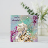 金のスパークルに花を飾った少女、ブルーサファイア 招待状 (スタンド正面)