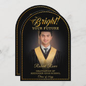 金のタッチ あなたの未来を輝かせよう。 招待状 (正面/裏面)