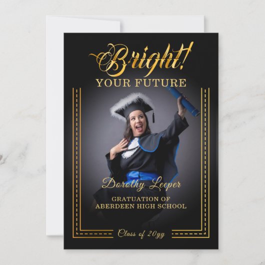 金のタッチ あなたの未来を輝かせよう。 招待状 (正面)