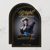 金のタッチ あなたの未来を輝かせよう。 招待状 (正面/裏面)