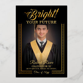 金のタッチ あなたの未来を輝かせよう。 箔招待状