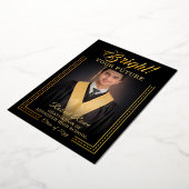 金のタッチ あなたの未来を輝かせよう。 箔招待状 (回転した状態)