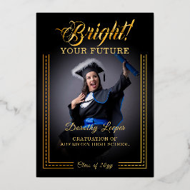 金のタッチ あなたの未来を輝かせよう。 箔招待状