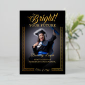 金のタッチ あなたの未来を輝かせよう。 箔招待状 (立ち正面)