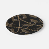 金のチェーングラマーヒョウチータ ペーパープレート (アングル)