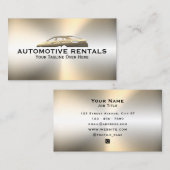 金のテクスチフェイクュアルメタリック車の 名刺 (正面/裏面)