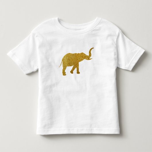 金のトランペット象 トドラーTシャツ (正面)