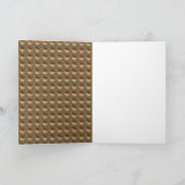 金のトールのハンマーの金型抜きグリーティングカード カード (内部)