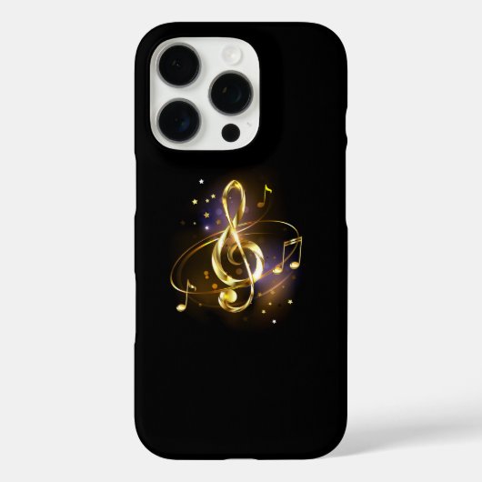 金のト音記号 ミュージック Case-Mate iPhoneケース (裏面)