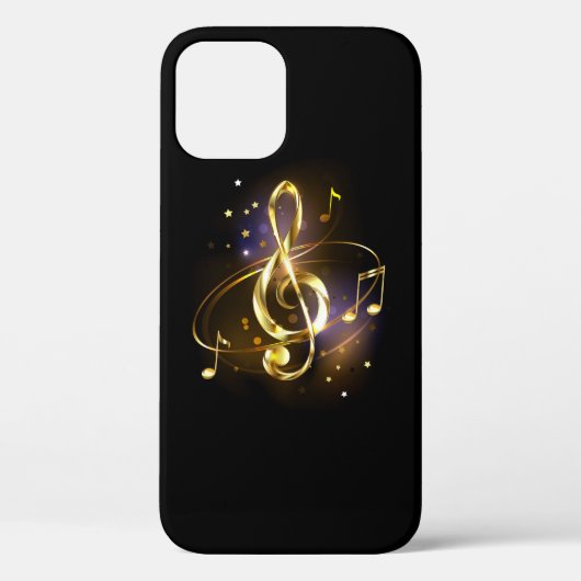 金のト音記号 ミュージック Case-Mate iPhoneケース (裏面)