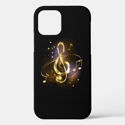 金のト音記号 ミュージック Case-Mate iPhoneケース (裏面)
