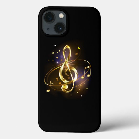 金のト音記号 ミュージック Case-Mate iPhoneケース (裏面)