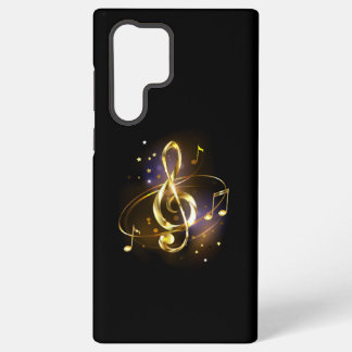 金のト音記号 ミュージック SAMSUNG GALAXY S22 ULTRAケース
