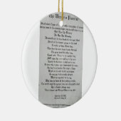 「金のドッグタグに関する勝者の約束詩 セラミックオーナメント (右)