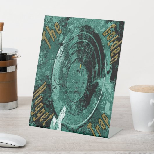 金のナゲットの罠 台座サイン (インサイチュ)