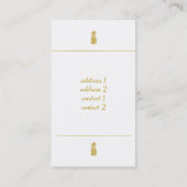 金のパイナップル 名刺 (裏面)