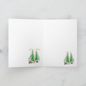 金のパグのクリスマスカード シーズンカード (内部)