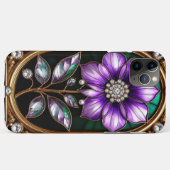 金のフレームのフラワーデザイン Case-Mate iPhoneケース (裏面(横))