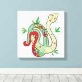 金のヘビ キャンバスプリント (インサイチュ (ウッドフロア))