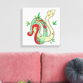 金のヘビ キャンバスプリント (インサイチュ (リビング))
