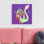 金のヘビ キャンバスプリント (インサイチュ (リビング))