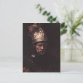 金のヘルメットをかぶった男 ポストカード (スタンド正面)