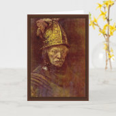 金のヘルメットを持った男だ カード (黄色い花)