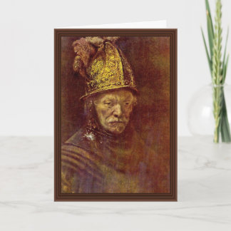 金のヘルメットを持った男だ カード