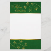 金のホリエレガントーのクリスマス文房具 便箋 (正面)