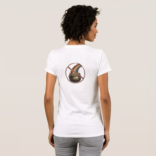 金のポットなし Tシャツ (裏面フル)