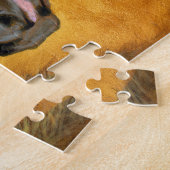 金のマネを持つ四分の絵を描馬 ジグソーパズル (側面)